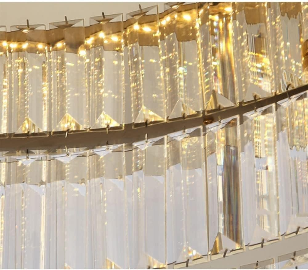 Round Crystal Ceiling Light | Luxurious Gold Finish